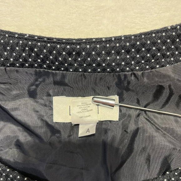 ANN TAYLOR LOFT Sheath Dress Black with White Design SIze 12 - Picture 9 of 9